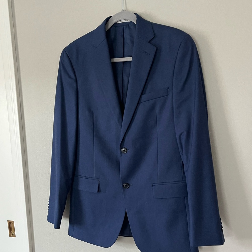 Alfani Men's Suit Jacket Blazer 2 Button Slim Fit 36R Royal Blue
